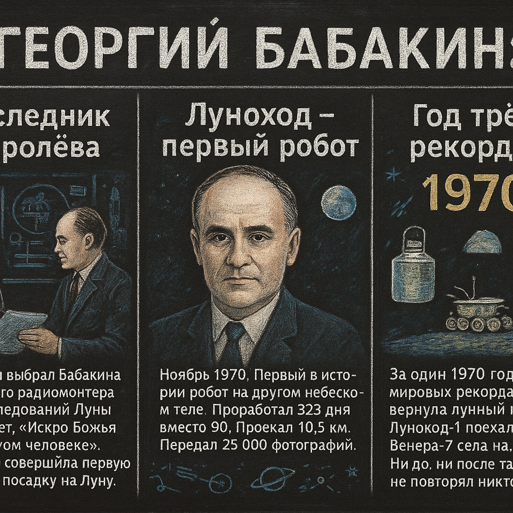 Плакат: Георгий Бабакин — Конструктор автоматических межпланетных станций