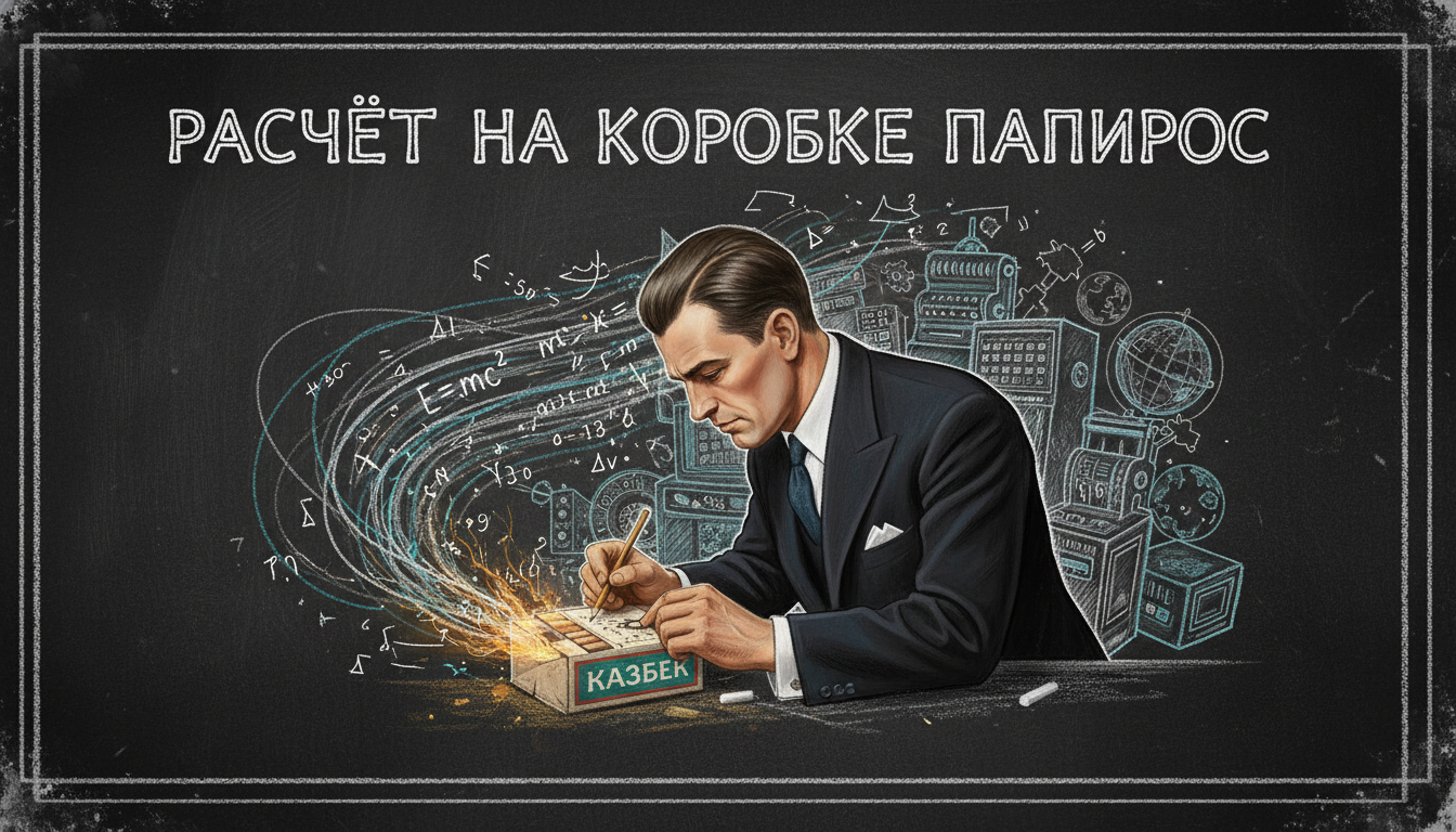 Расчёт на коробке папирос